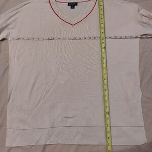 Calvin Klein Cream V-Neck Sweater